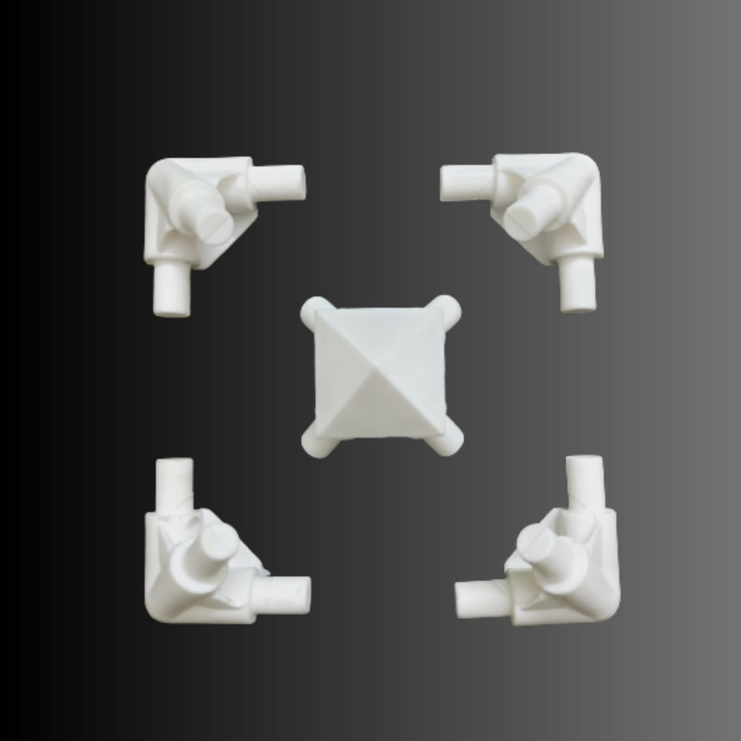 Giza Pyramid  Connectors, Giza Pyramid kit, Pyramids Meditation,  Plastic 12.7 MM ( OD)meditation Pyramid, pyramid corners, Connectors only