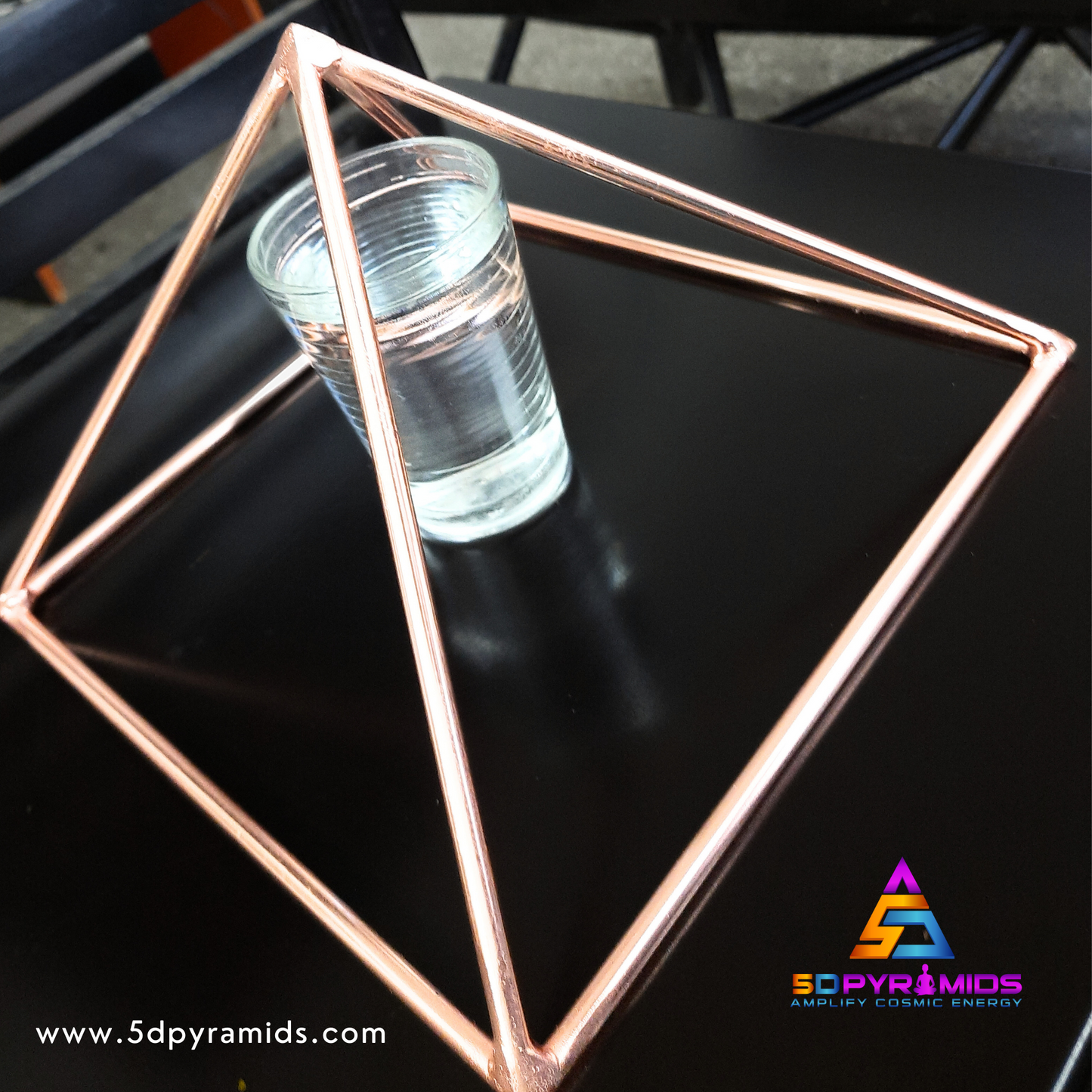 9inch Handmade Pure Copper Healing Pyramid Charger