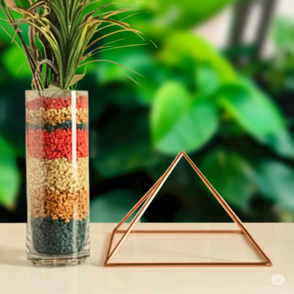 9inch Handmade Pure Copper Healing Pyramid Charger