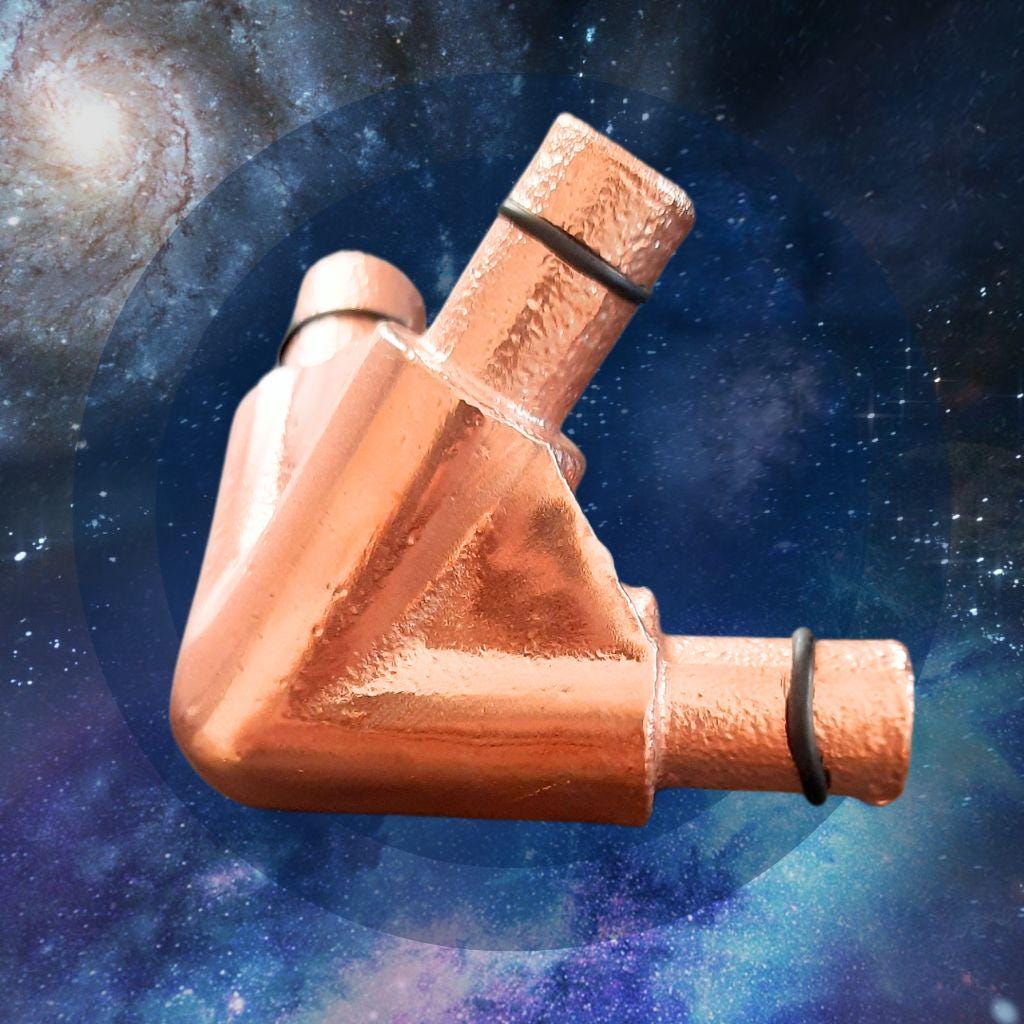 Copper Pyramid KIT USA 1/2 Inch (M Type) ( L TYPE) Europe 1/2 Inch, uk 15mm,Australia Type B Copper Meditation Connectors only Giza pyramid