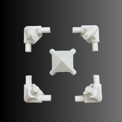 Giza Pyramid  Connectors, Giza Pyramid kit, Pyramids Meditation,  Plastic 12.7 MM ( OD)meditation Pyramid, pyramid corners, Connectors only