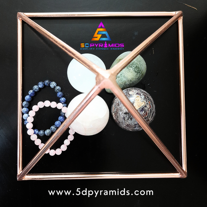 9inch Handmade Pure Copper Healing Pyramid Charger