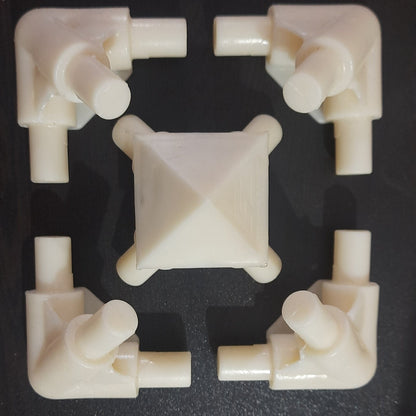Giza Pyramid  Connectors, Giza Pyramid kit, Pyramids Meditation,  Plastic 12.7 MM ( OD)meditation Pyramid, pyramid corners, Connectors only