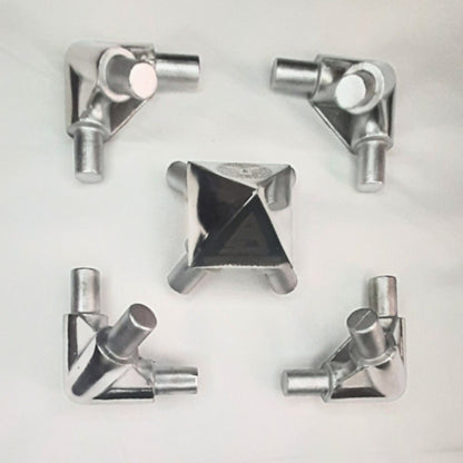 Stainless Steel Giza Pyramid Connectors (OD 12.6 MM) _ (51Degree 51Minutes)